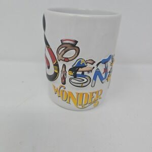 Disney Cruise Ship Walt Disney World Magic Character‎ Letters Ceramic Coffee Mug